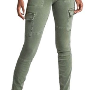 Silver skinny cargo pants